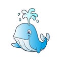 Blue whale cartoon Royalty Free Stock Photo