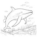 Blue Whale Coloring Pages Drawing For Kids