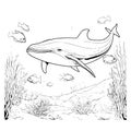 Blue Whale Coloring Pages Drawing For Kids