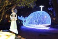 The blue whale at enchanted garden in Salerno