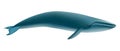 Blue whale mockup, realistic style Royalty Free Stock Photo