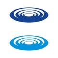 Blue Whirlpool Logo Template Illustration Design. Vector EPS 10 Royalty Free Stock Photo