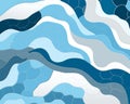 a blue and white abstract background with waves Royalty Free Stock Photo
