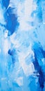 Blue And White Abstract Design Painting With Brush Strokes Royalty Free Stock Photo