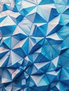 Blue and white abstract design with sharp angles and triangles Royalty Free Stock Photo