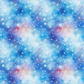 Blue and White Background With Snow Flakes