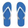 Blue and white beach slippers Royalty Free Stock Photo