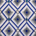 Blue And White Bead Pattern In Ndebele Art Style