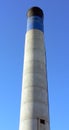 Blue, White and Black Chimney Royalty Free Stock Photo