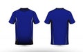 Blue, white and black layout e-sport t-shirt design template Royalty Free Stock Photo