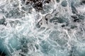 Blue white black waves water, rocks, natural background Royalty Free Stock Photo
