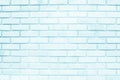 Blue and white brick wall texture background. Royalty Free Stock Photo