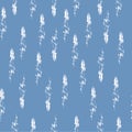 Blue and white brushstrokes seamless texture.