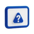 A blue and white button with a question mark symbol in the center Royalty Free Stock Photo