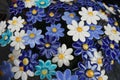 Blue and White Ceramic flowers