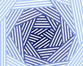 Blue and white chaotic striped geometric background, vector Royalty Free Stock Photo