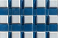 Blue and white checkered tile pattern Royalty Free Stock Photo