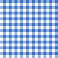 Blue and white checkered seamless pattern. Traditional gingham texture vector background in eps 10