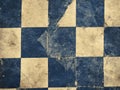 Blue and White Checkered Tile Floor Royalty Free Stock Photo
