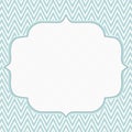 Blue and White Chevron Zigzag Frame Background