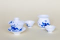 Blue and white china tea cups Royalty Free Stock Photo