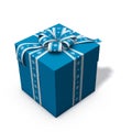 Blue And White Christmas Present 03