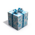 Blue and white christmas present 06