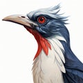 Hyperrealistic Cartoon Bird Illustration With Exaggerated Nobility