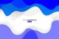 Blue and White Geometric Modern Fluid Background Composition with Gradients