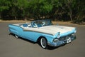 Blue and White Convertible Royalty Free Stock Photo