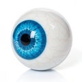 Blue and white 3D eye model isolated on white background Royalty Free Stock Photo