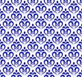 Blue and white damask pattern