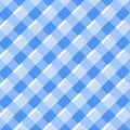 Blue white diagonal checkered plaid seamless pattern