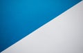 Blue and white diagonally divided clean background