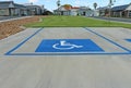 Blue and white Disabled Parking Bay sign Royalty Free Stock Photo