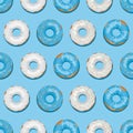 Blue and white donuts background design