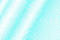 Blue white dotted halftone. Halftone background. Grungy striped dotted gradient.
