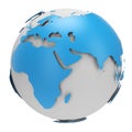 Blue and White Earth Globe Royalty Free Stock Photo