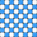 Blue white floor tiles seamles pattern texture background Royalty Free Stock Photo