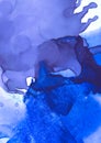 Blue and White Fluid Wallpaper. Abstract Alcohol Royalty Free Stock Photo