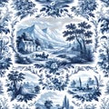 French Country Toile Countryside Scenes