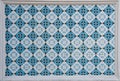 Blue and white geometric peranakan tile mosaic