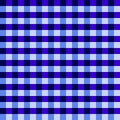 Blue and white gingham background which will tile seamlessly. Royalty Free Stock Photo