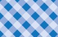 Blue and white Gingham Pattern Background.Vector illustration. Royalty Free Stock Photo