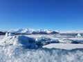 Blue-white Glacier in Iceland Royalty Free Stock Photo