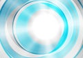 Blue and white glossy circles abstract geometric background Royalty Free Stock Photo