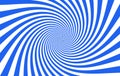 Blue and white hypnotic spiral background . Design style