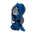 Blue and white ice hockey goalie catch glove isolated on white background Royalty Free Stock Photo