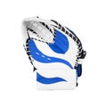 Blue and white ice hockey goalie catch glove isolated on white background Royalty Free Stock Photo
