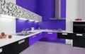 Blue white kitchen modern interior Royalty Free Stock Photo